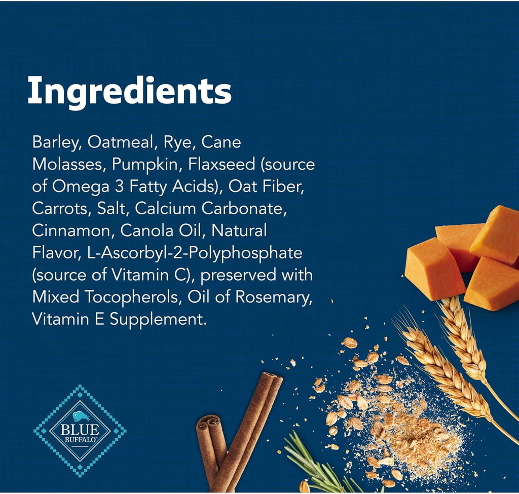 Health Bars Crunchy Dog Biscuits, Oven-Baked with Natural Ingredients, Pumpkin & Cinnamon, 16-Oz Bag