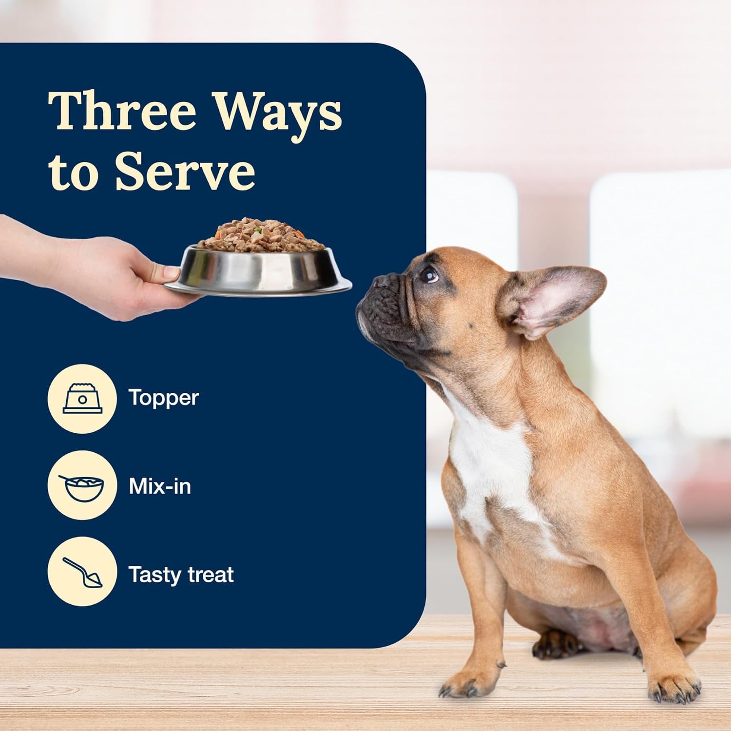 Delectables Natural Wet Dog Food Toppers Variety Pack, Tasty Chicken & Hearty Beef, Cuts in Gravy, 3-Oz. (12 Pouches, 6 of Each Flavor)