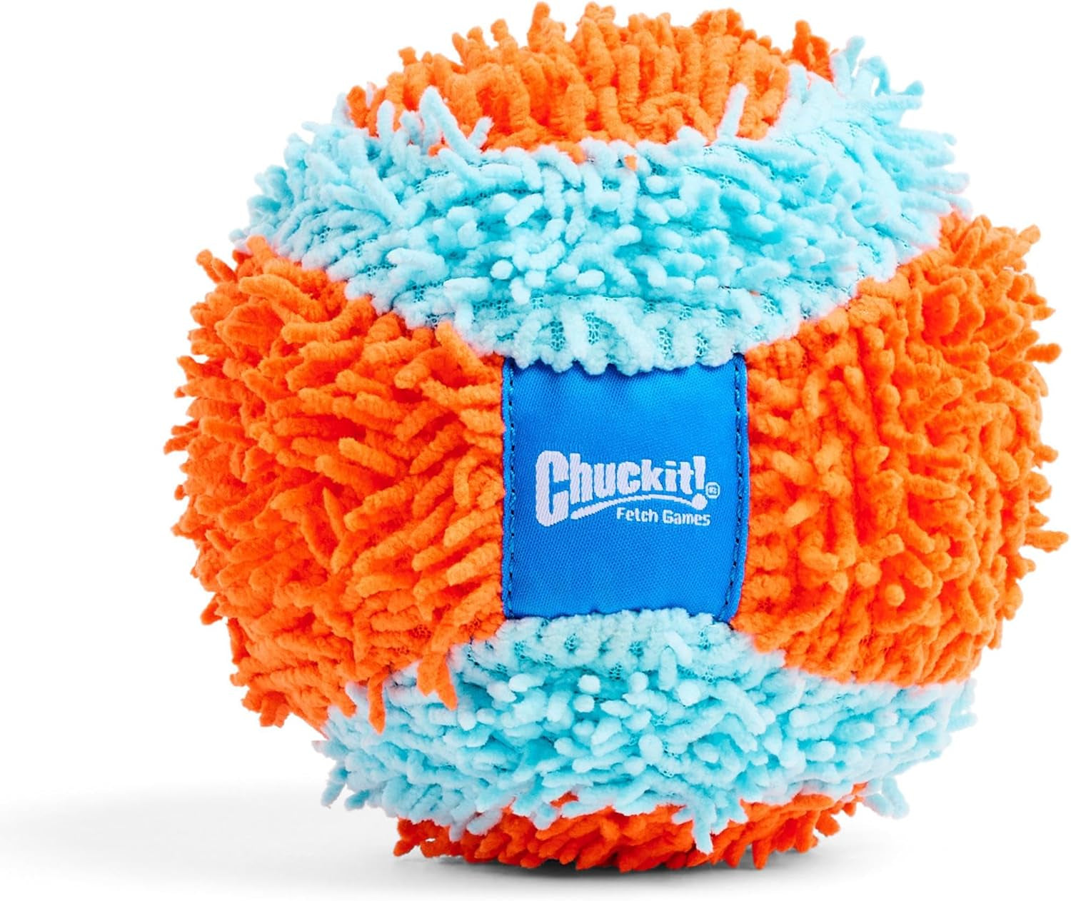 Indoor Fetch Ball Dog Toy for Dogs - Interactive Dog Toys for Boredom, 4.75 Inch, Orange and Blue