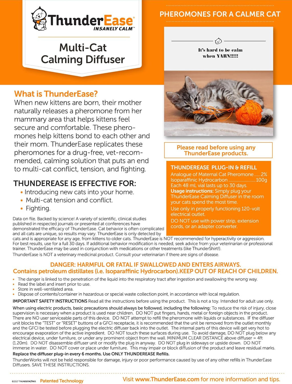 Multicat Calming Pheromone Diffuser Kit | Powered by FELIWAY | Reduce Cat Conflict, Tension and Fighting (30 Day Supply)