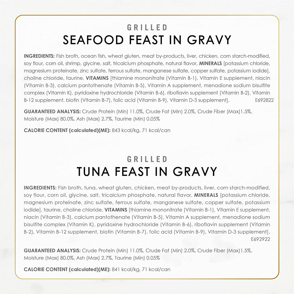 Purina  Grilled Wet Cat Food Seafood Collection in Wet Cat Food Variety Pack - (Pack of 24) 3 Oz. Cans