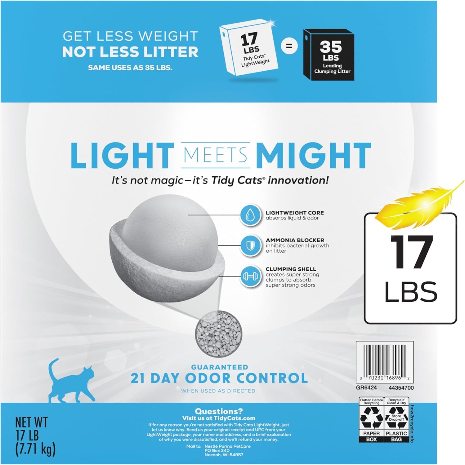 Purina  Lightweight with Glade Clear Springs Multi-Cat, Clumping, Low Dust, Scented Cat Litter - 17 Lb. Box