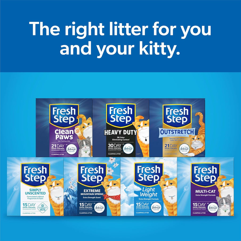 Clumping Litter with Febreze Freshness Gain Original Scent, Low-Dust Formula with Ammonia Block Technology, 14 Lb. Box
