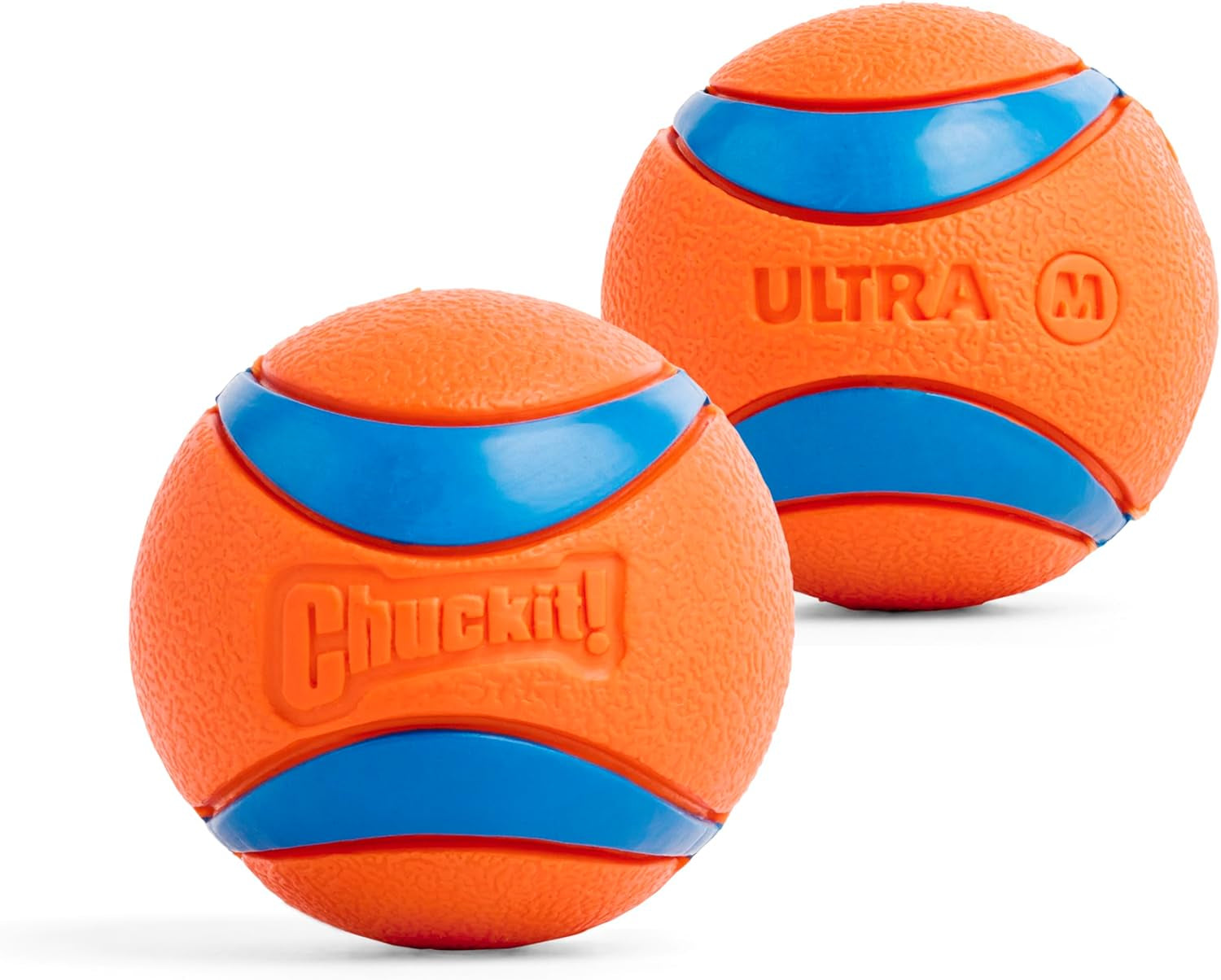 Ultra Ball Dog Toy - Medium Bouncy Fetch Balls for Dogs 20-60 Lbs - Made from Durable Rubber - Floating Water Pet Toys - Size Medium - 2.5-Inch Diameter - Pack of 2