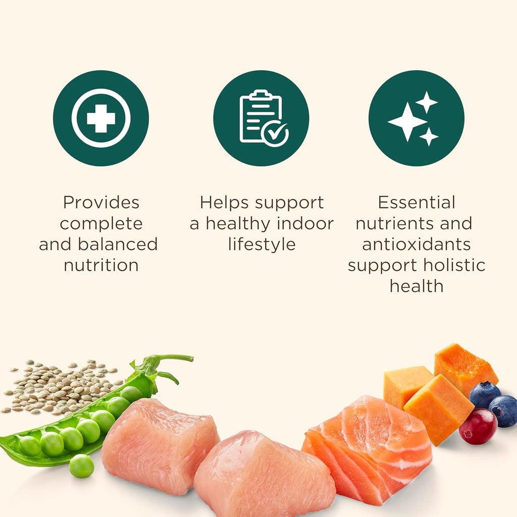 Indoor Complete Chicken, Lentils & Salmon Recipe Dry Cat Food, 6 Lb. Bag, Packaging May Vary (Rachael Ray)