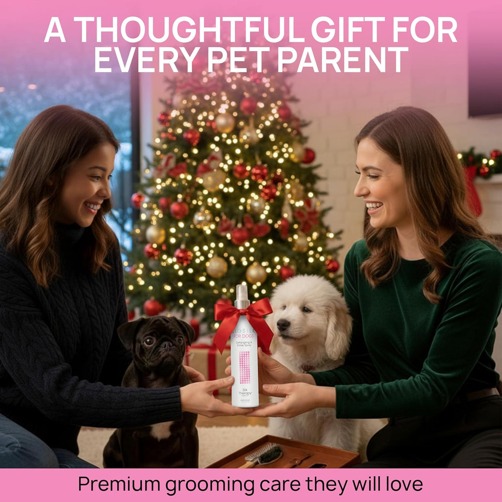 for Dogs Silk Therapy Detangling plus Shine Mist for Dogs | Best Detangling Spray for All Dogs & Puppies for Shiny Coats and Dematting | 8 Oz Bottle (Packaging May Vary)
