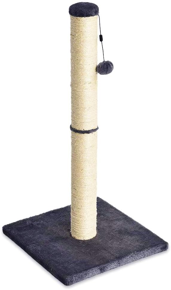 Cat Scratcher - Indoor Classic Single Cat & Kittens Scratching Post, Medium (31.5"H) - Grey