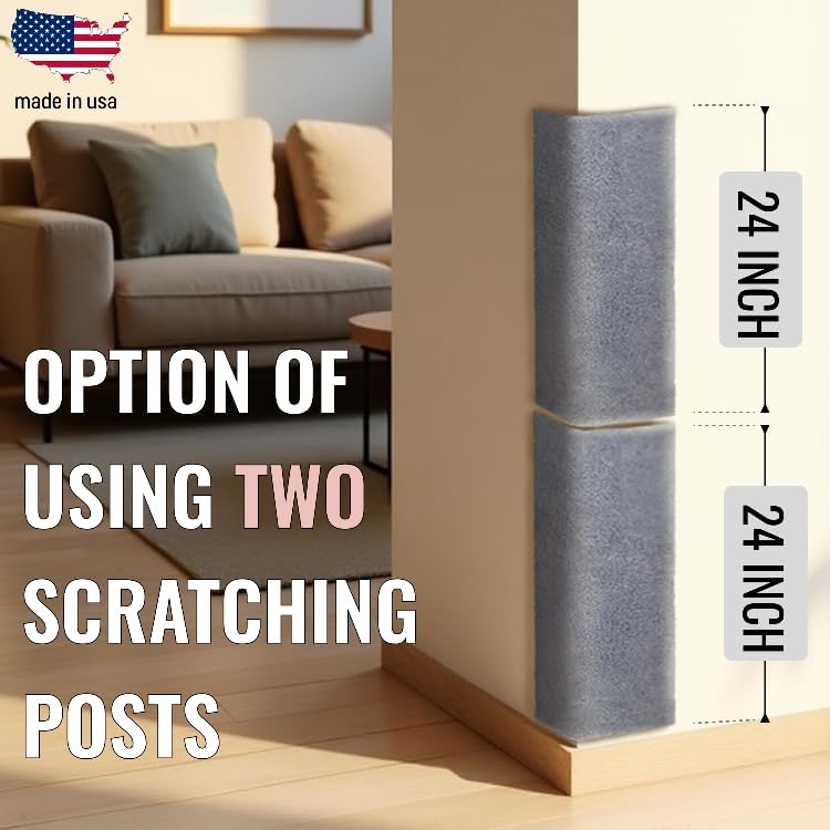 Wall Cat Scratcher & Corner Cat Scratcher – Indoor Scratching Post for Cats – Wall Mounted Cat Mat