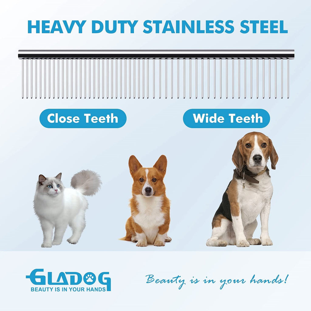 Professional 5 in 1 Dog Grooming Scissors Set with Safety round Tips, Sharp and Heavy-Duty Pet Grooming Shears for Cats