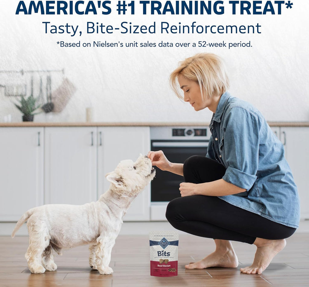 Bits Soft Dog Treats for Training, Made with Natural Ingredients & Enhanced with DHA, Beef Recipe, 19-Oz Bag