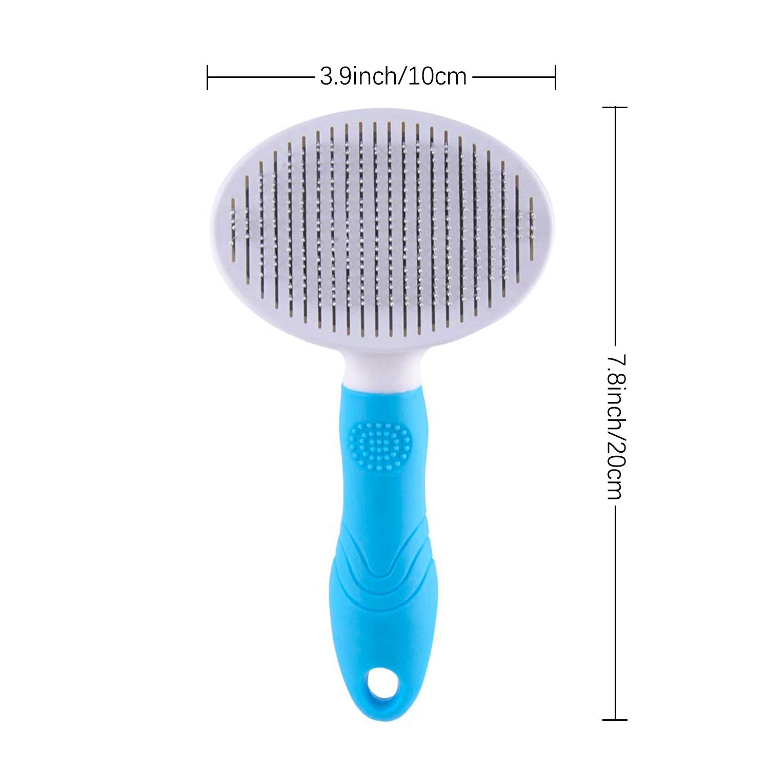 Cat Grooming Brush, Pets Skin Friendly Self Cleaning Slicker Massage Brushes for Shedding Dogs Cats Hair Gentle Remove Loose Undercoat with Long or Short Hairs for All Fur Type- UPGRADED