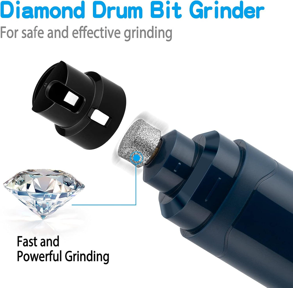 Dog Nail Grinder Upgraded - Professional 2-Speed Electric Rechargeable Pet Nail Trimmer Painless Paws Grooming & Smoothing for Small Medium Large Dogs & Cats(Dark Blue)