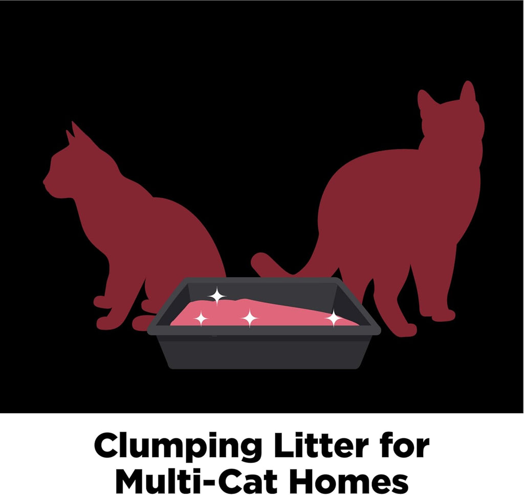 Clump & Seal Platinum Cat Litter, Multi-Cat, 14-Day Odor Control, Rock-Hard Clumps, 37 Lbs – Powerful Odor Eliminator with Baking Soda