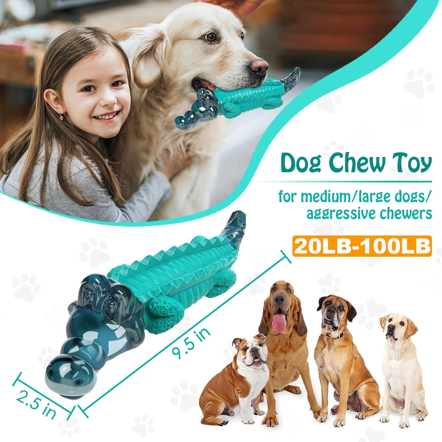 Dog Toys for Aggresive Chewers - Tough,Indestructible Dog Toys for Large, Medium,Small Breed to Keep Them Busy