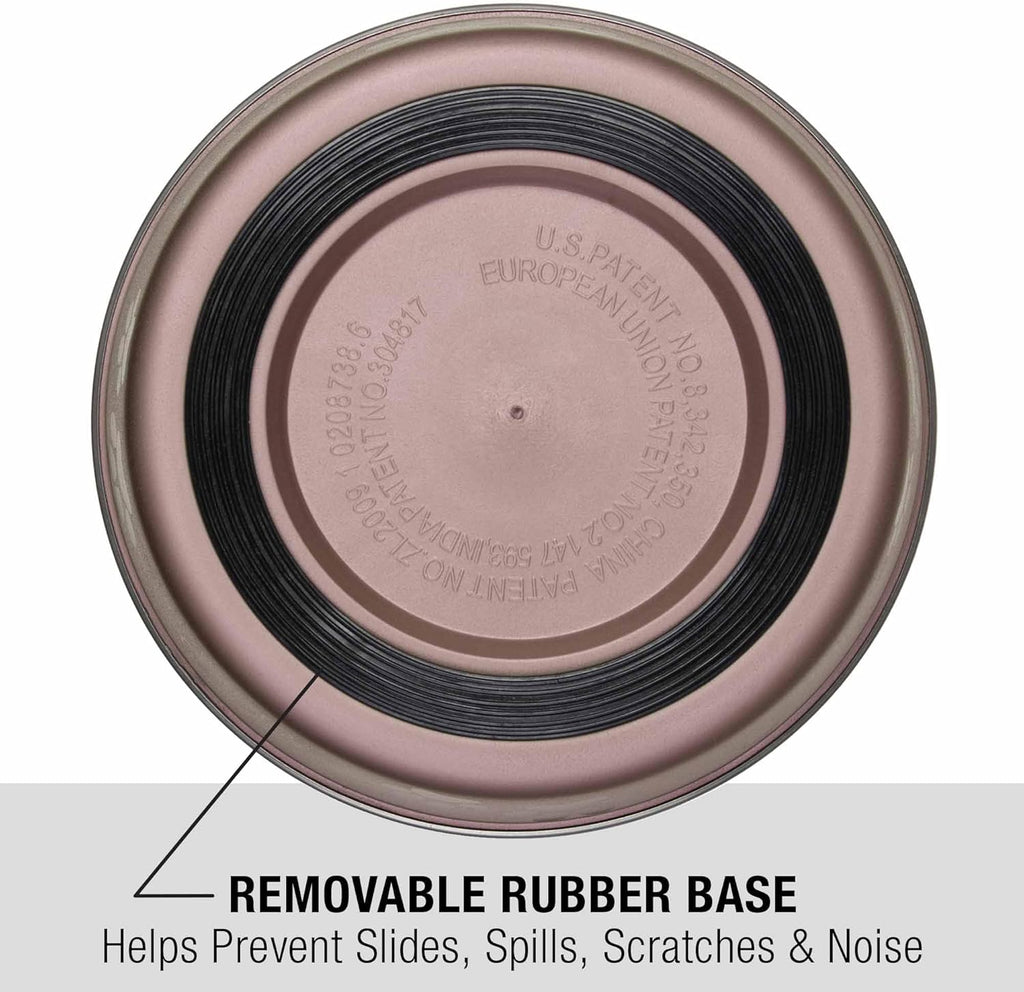 Bella Dog Bowls- Stainless Steel Dog & Cat Bowls - Spill Proof Dog Food Bowl, Cat Bowl, Puppy Essentials & Pet Supplies Great for Home & Travel (Small 10-20 Lbs, Grape)