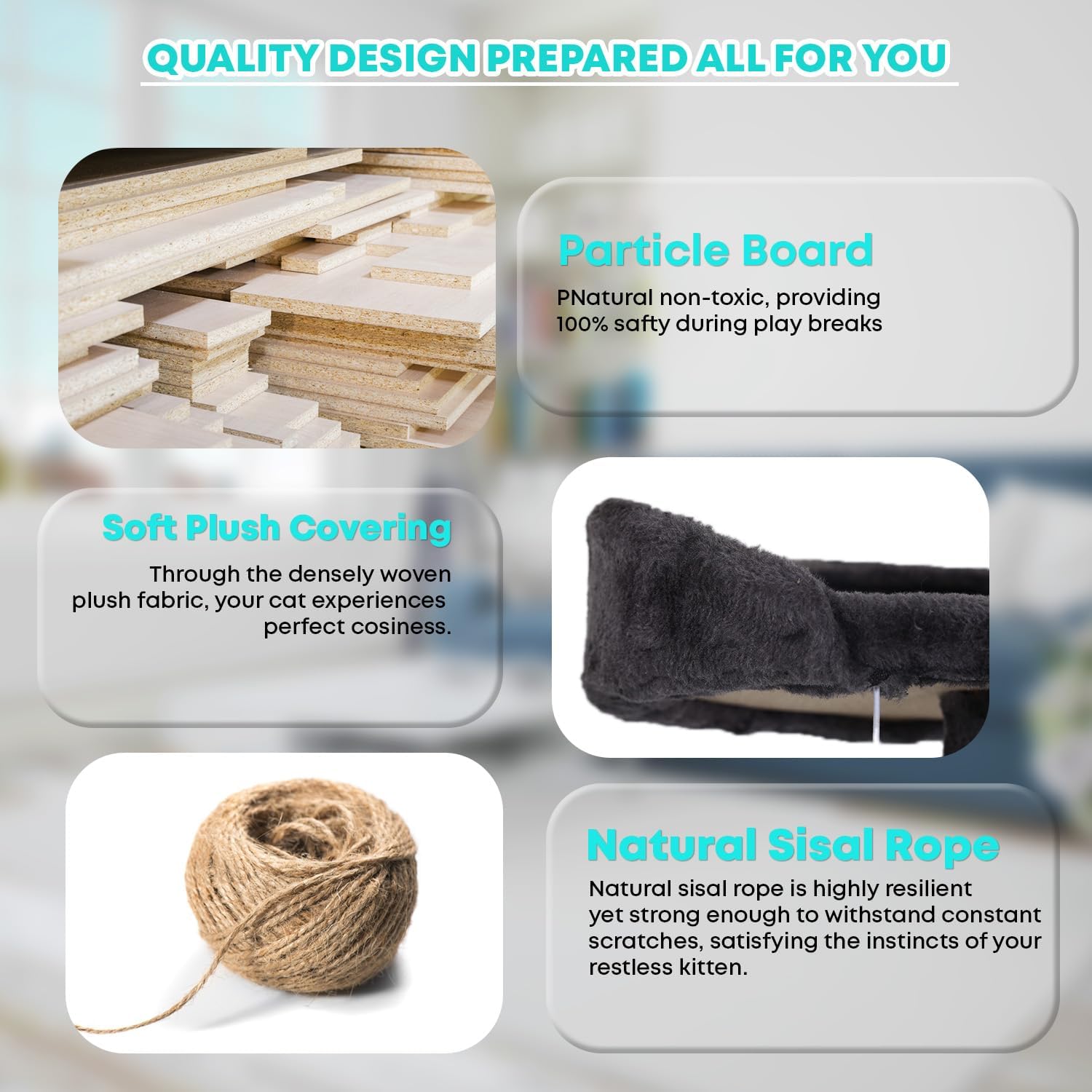 Cat Tree 70In Cat Tower Multi-Level Durable Cat Scratching Post & Cozy Fun Cat Jumping Platform , Dark Gray