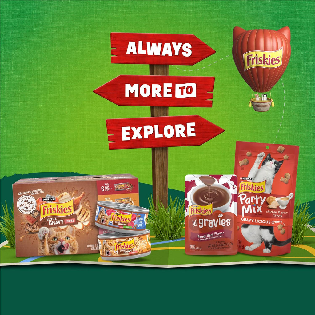 Purina  Dry Cat Food Gravy Swirl'D with Flavors of Chicken, Salmon and Gravy - 3.15 Lb. Bag