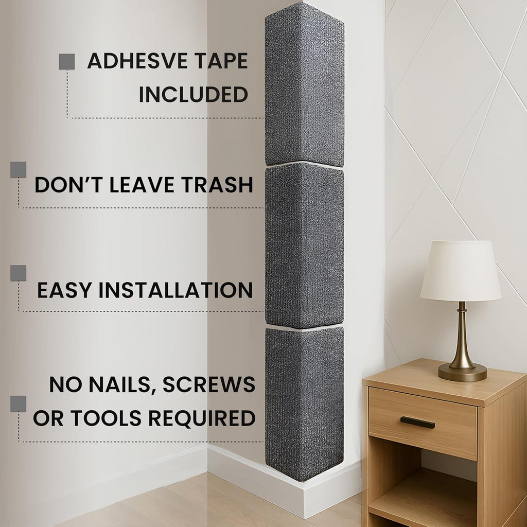 Wall Cat Scratcher & Corner Cat Scratcher – Indoor Scratching Post for Cats – Wall Mounted Cat Mat