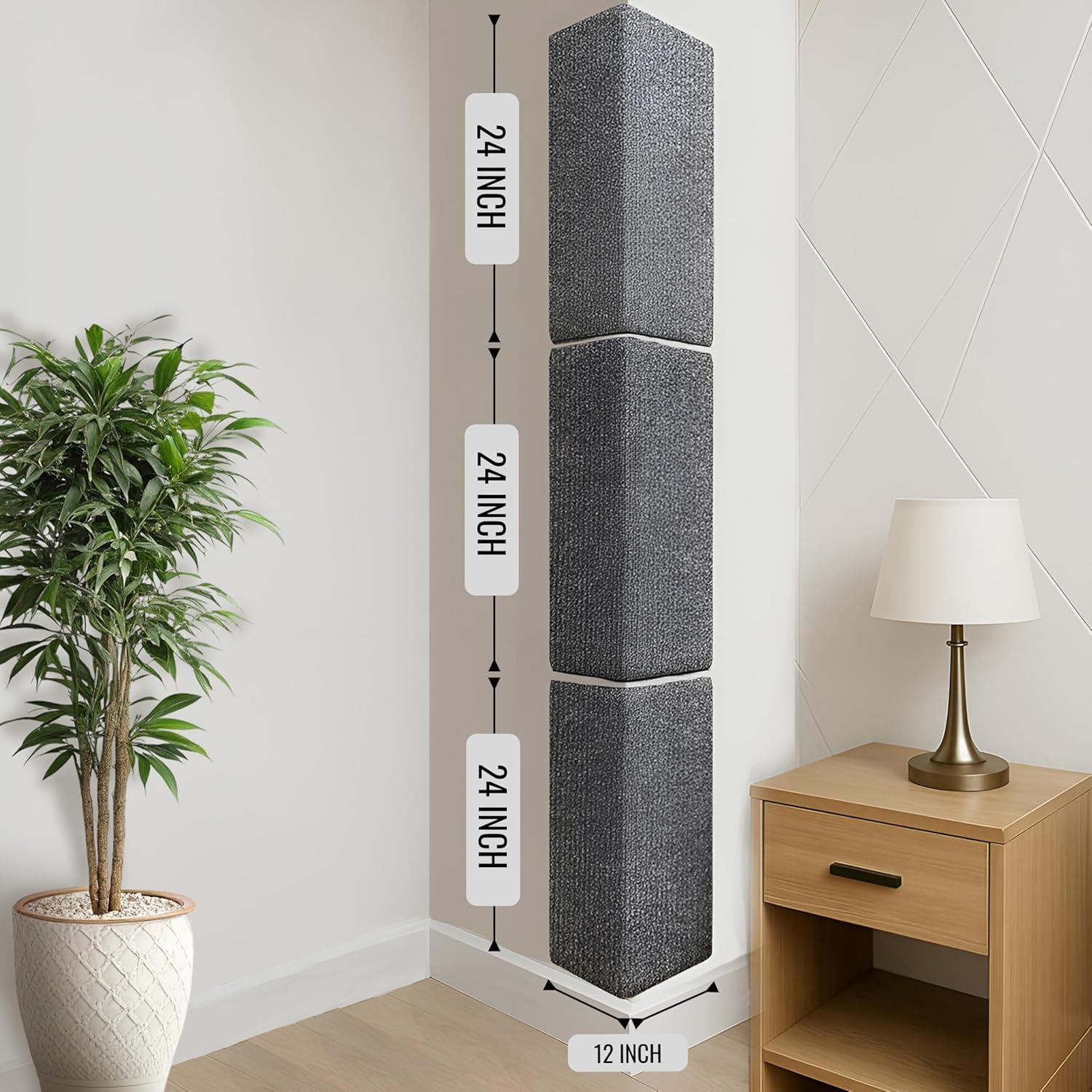 Wall Cat Scratcher & Corner Cat Scratcher – Indoor Scratching Post for Cats – Wall Mounted Cat Mat