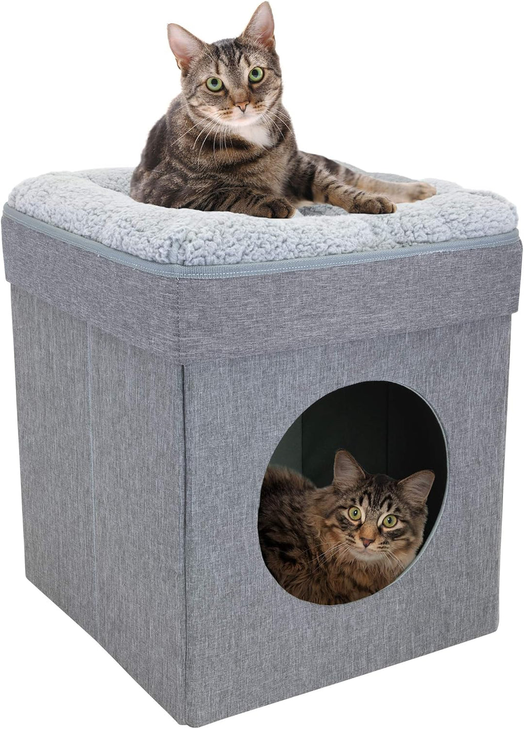 Indoor Cat Cube Furniture, Gray Cube
