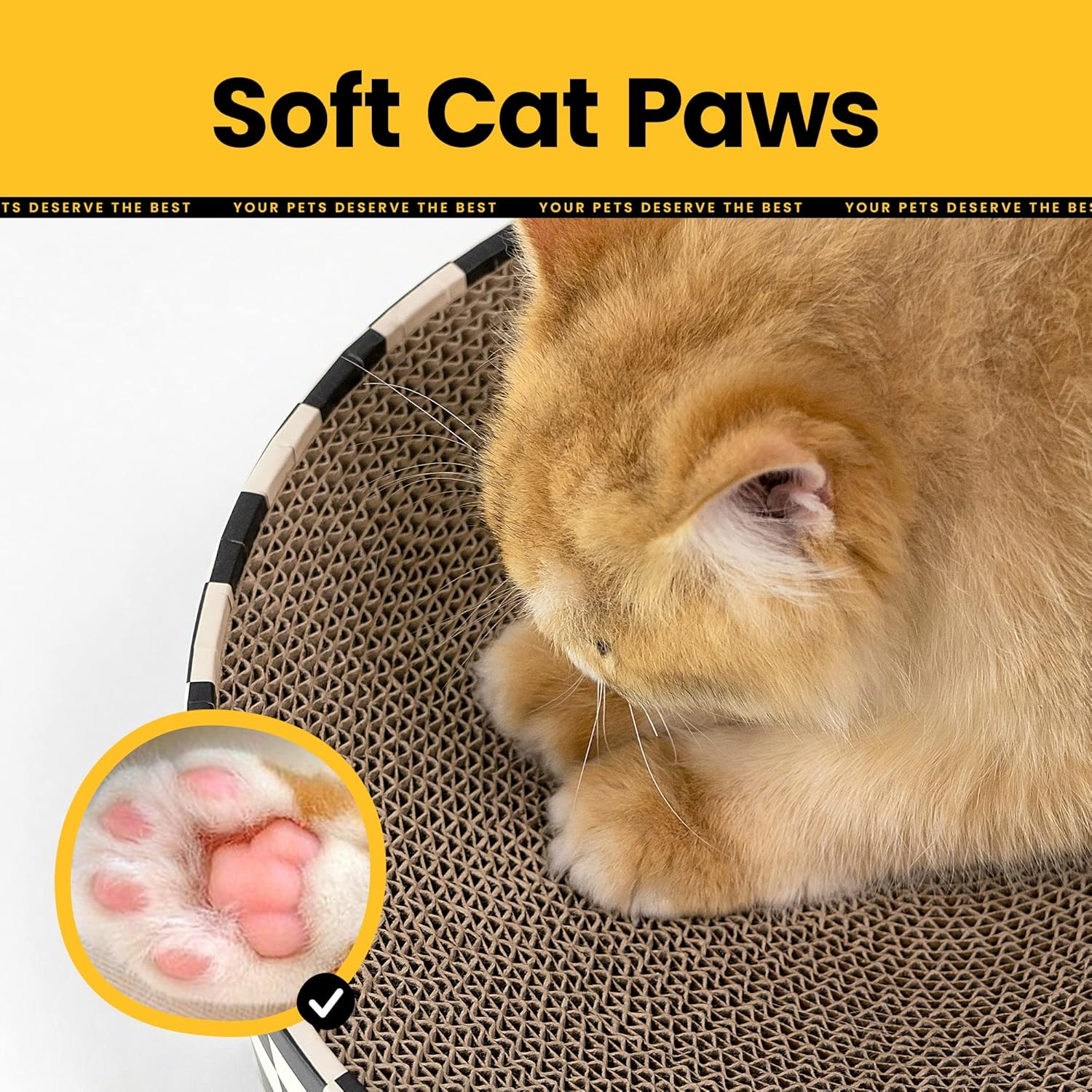 Cat Scratcher Cardboard,2 in 1 Oval Cat Scratch Pad Bowl for Indoor Kitty Grinding Claw, Beds&Furniture Protector for Couch&Carpets&Sofas