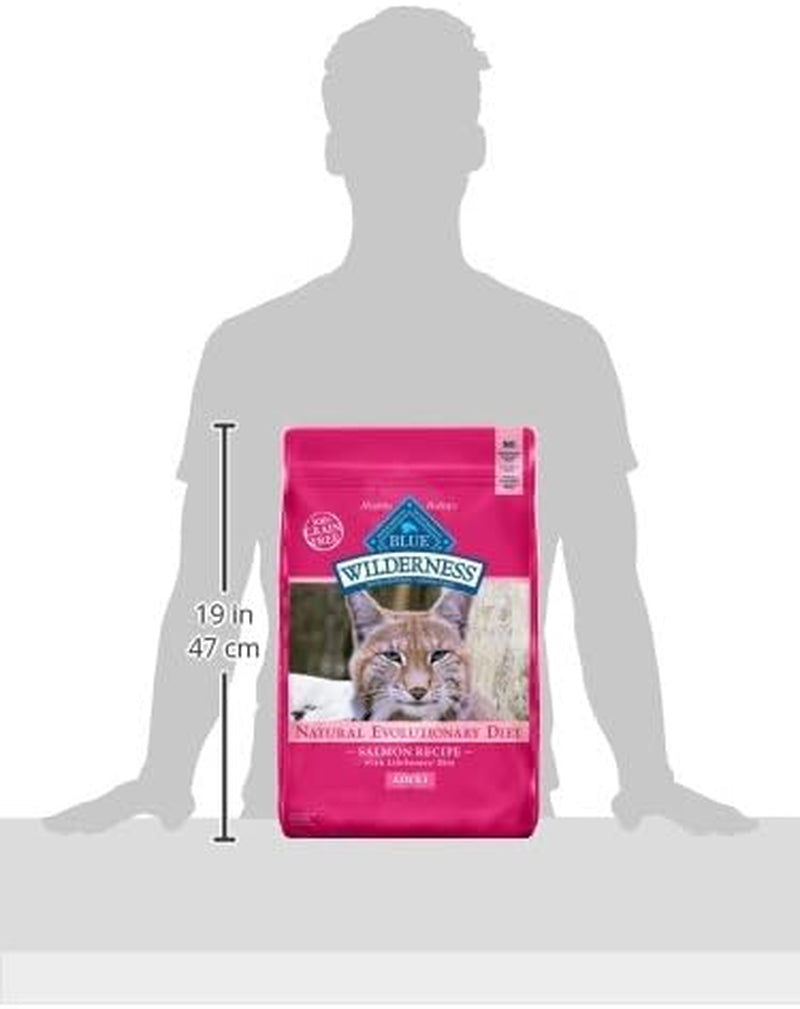 Blue Buffalo Wilderness Natural High Protein, Grain Free Dry Food for Adult Cats, Salmon, 11-Lb Bag