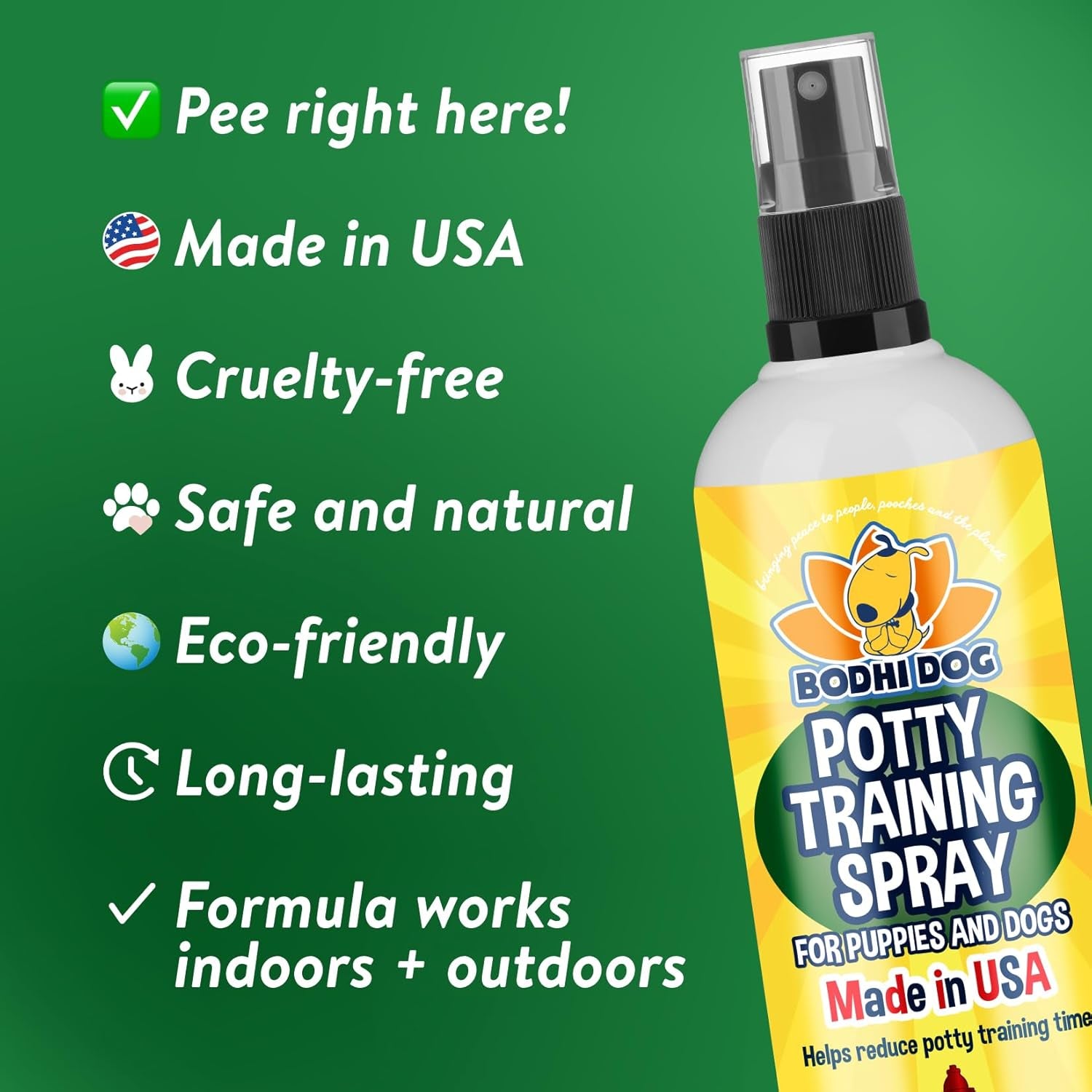 Potty Training Spray - Indoor Outdoor Potty Training Aid for Dogs & Puppies - Puppy Potty Training for Potty Pads - Made in USA (8Oz)