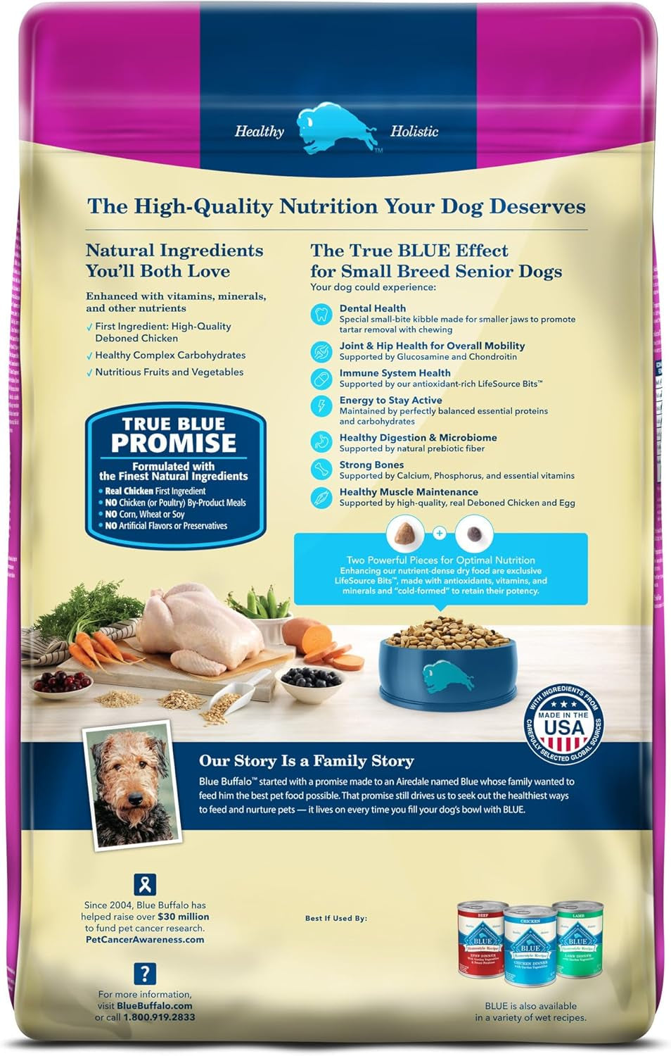 Life Protection Formula Small Breed Senior Dry Dog Food, Supports Joint Health and Immunity, Made with Natural Ingredients, Chicken & Brown Rice Recipe, 5-Lb Bag