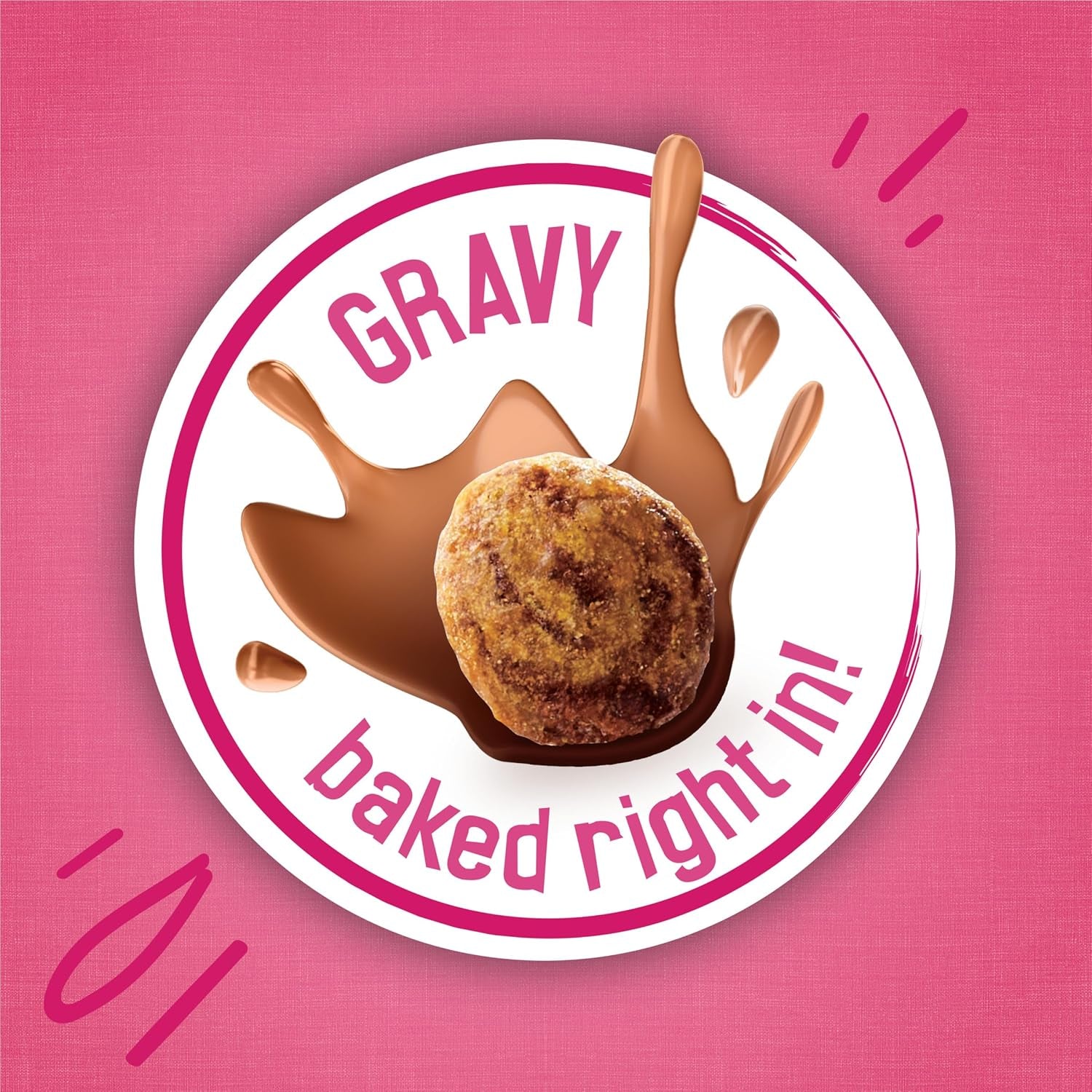 Purina  Dry Cat Food Gravy Swirl'D with Flavors of Chicken, Salmon and Gravy - 3.15 Lb. Bag