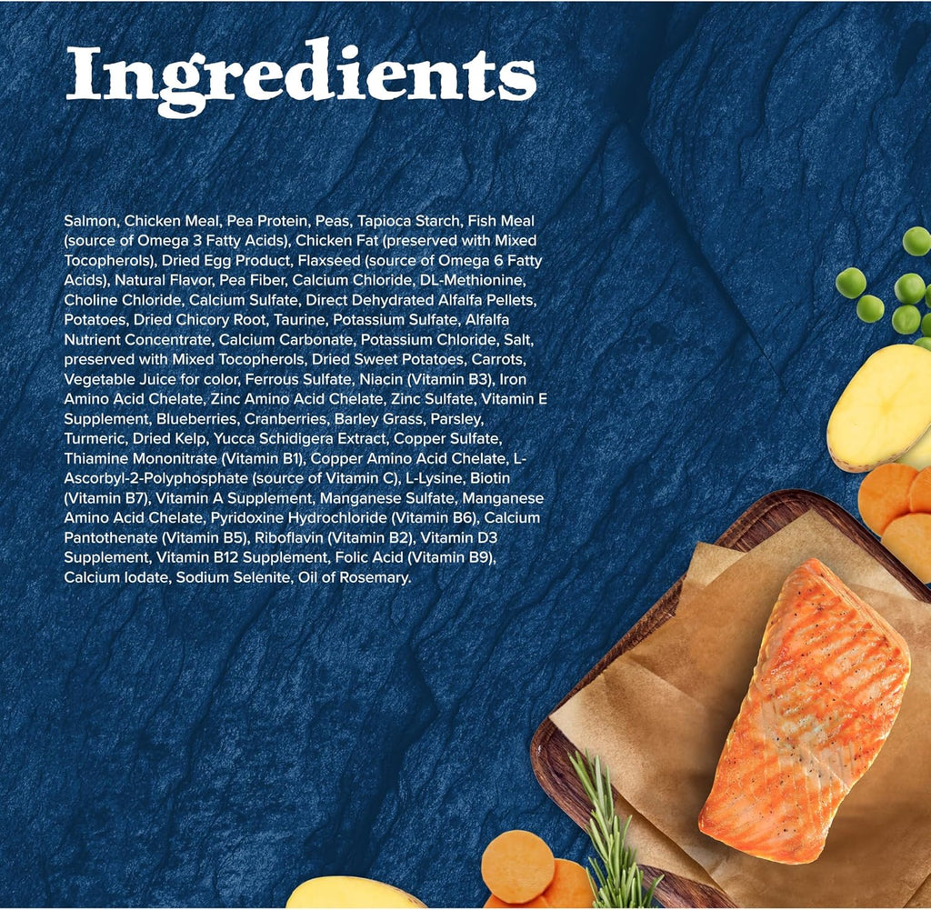 Blue Buffalo Wilderness Natural High Protein, Grain Free Dry Food for Adult Cats, Salmon, 11-Lb Bag