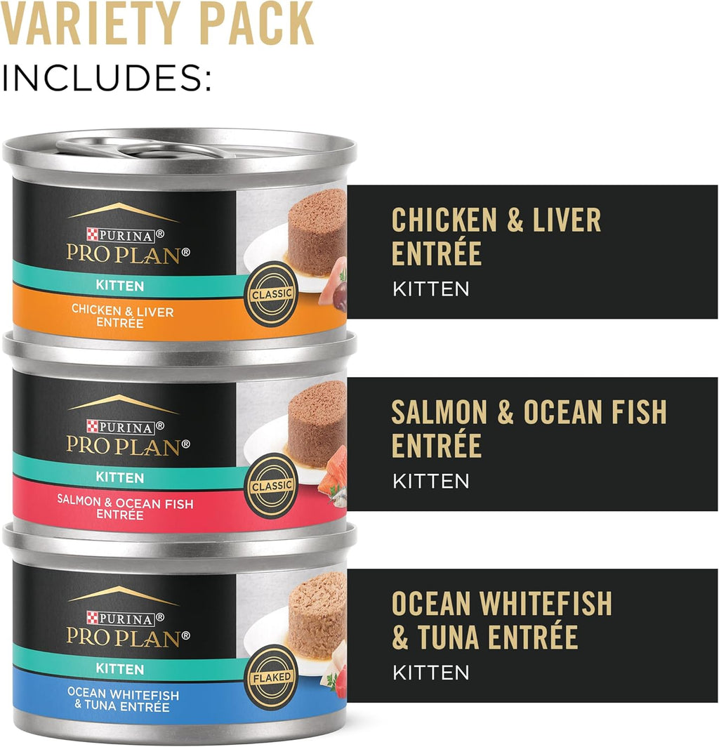 High Protein Wet Kitten Food Variety Pack, DEVELOPMENT Kitten Favorites - (Pack of 24) 3 Oz. Cans