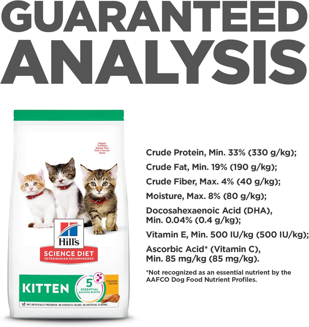 Kitten, Kitten Premium Nutrition, Dry Cat Food, Chicken Recipe, 7 Lb Bag