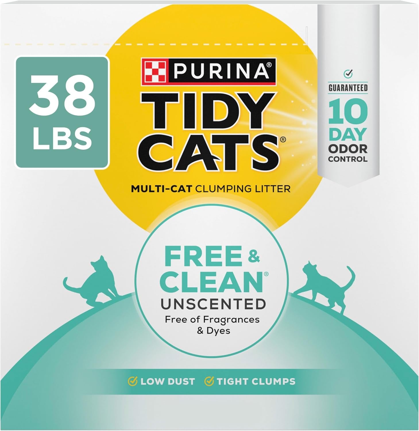 Purina  Free and Clean Unscented Cat Litter - 38 Lb. Box