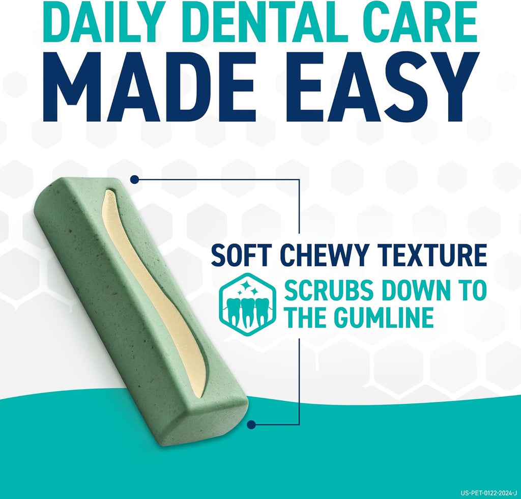 Dental Chews for Dogs, Oral Care and Hygiene Chews (Large Dogs, over 50 Lbs.) Pink Pouch, 30 Count (Pack of 1)