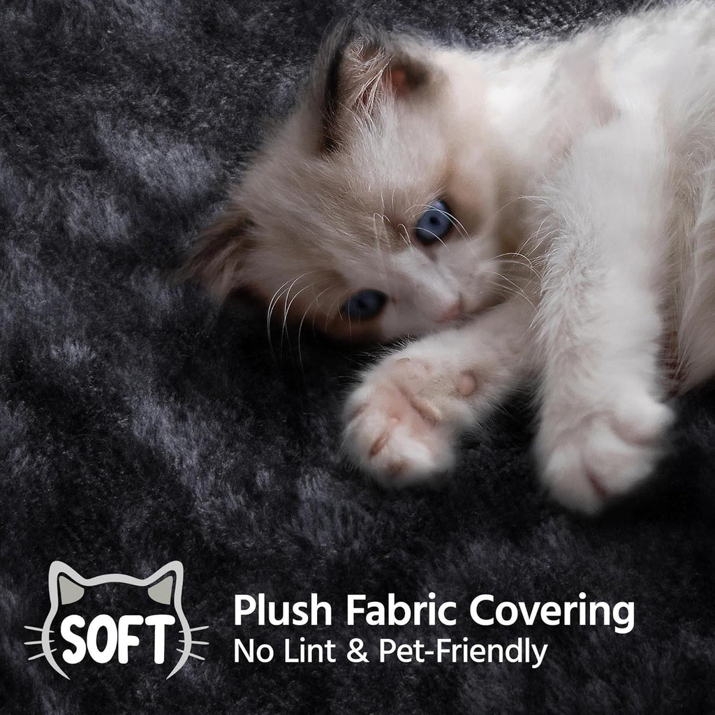 34In Cat Tree Cat Tower Scratching Posts Modern Bed Cat Furniture for Indoor Cats and Kittens as Pet House Activity Center with Warm Condo, Fluffy Nest, Large Platform, Comfy Basket