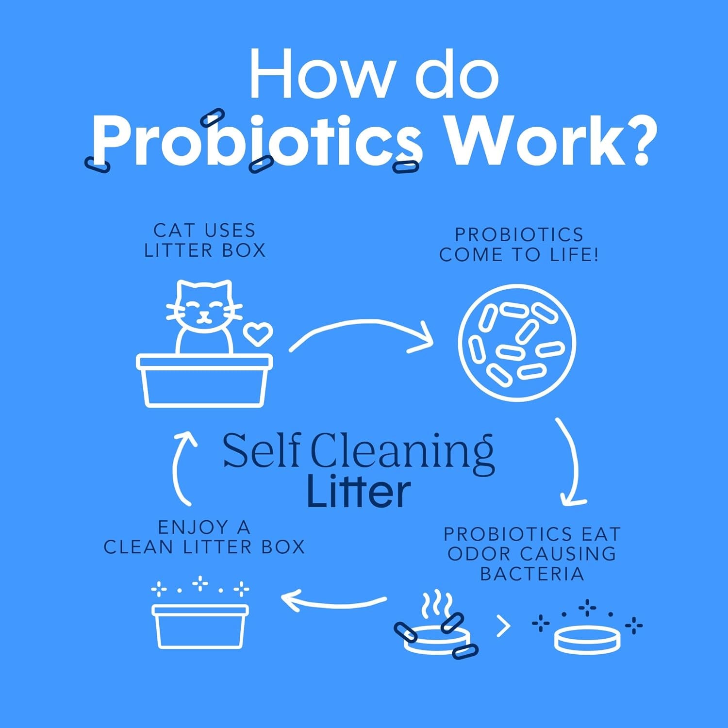 Boxie Probiotic Cat Litter, 40 Day Odor Control, Clumping Clay Kitty Litter, Odor Eliminating Probiotics, Dust-Free, No Fragrances No Fillers, 16 Lb