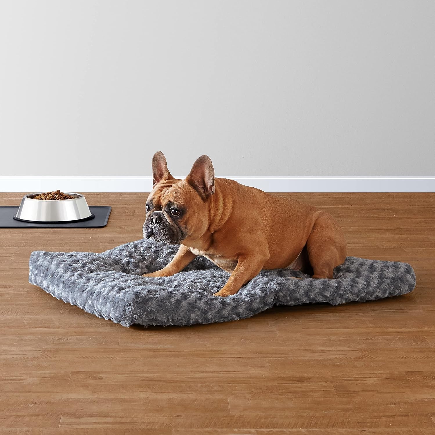 Cat and Dog Bed and Crate Pad, Machine Washable, Indoor, 29 X 21 X 3 Inches, Gray