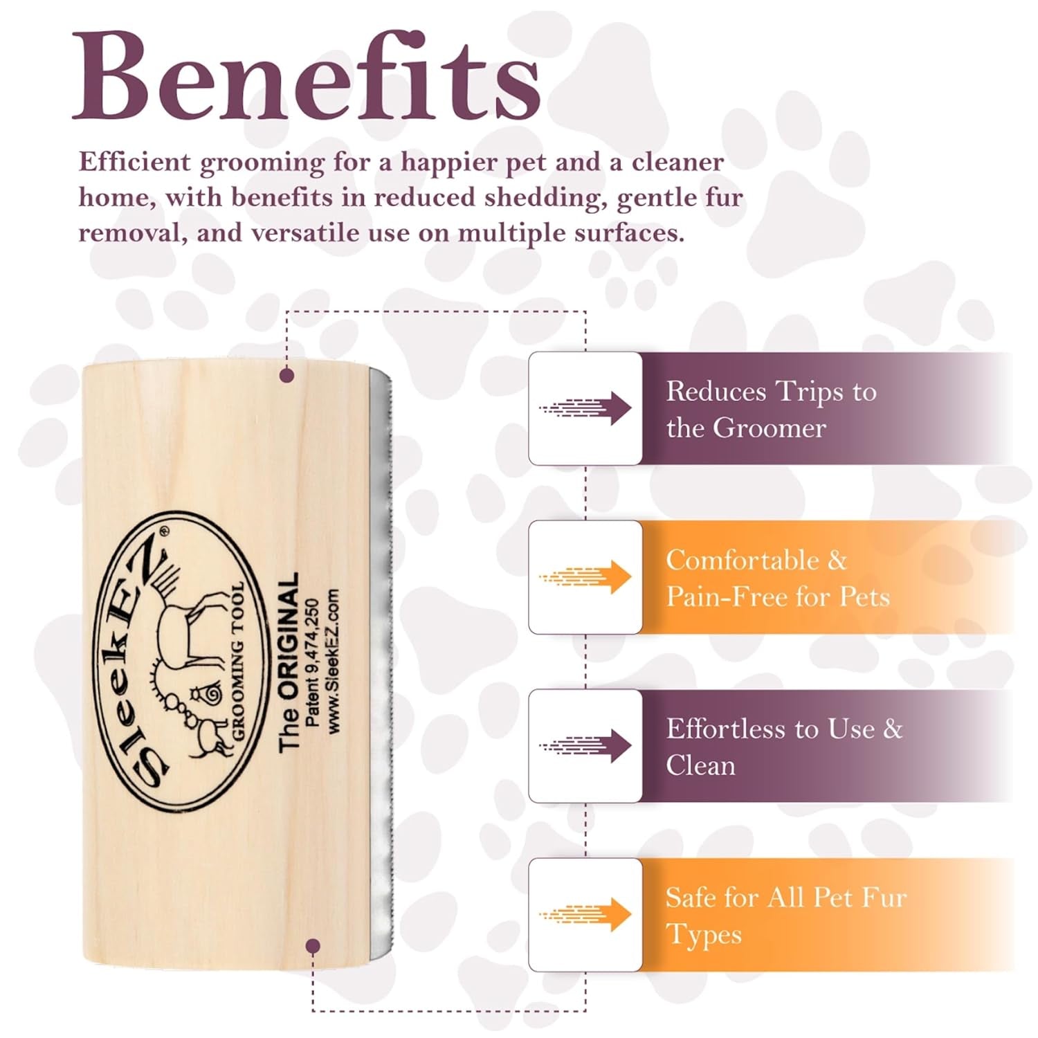 Dog Brush for Shedding & Dog Grooming Supplies | Pet Hair Removal Tool | Great for All Fur Types | for Short, Medium, & Long Hair Pets | Reduces Shedding by 95% | Made in USA | 1 Pack | 5 Inch