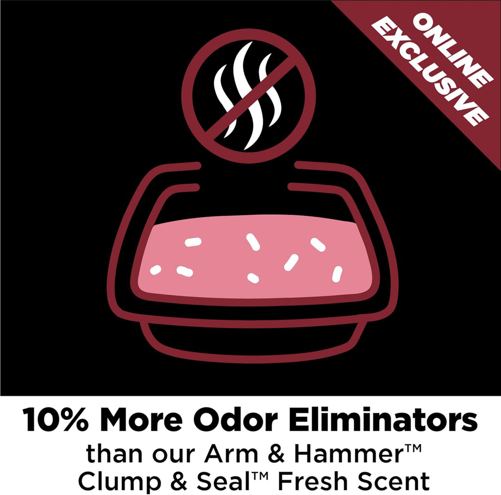 Clump & Seal Platinum Cat Litter, Multi-Cat, 14-Day Odor Control, Rock-Hard Clumps, 37 Lbs – Powerful Odor Eliminator with Baking Soda