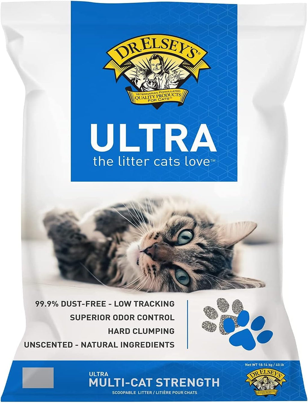 Ultra Unscented Clumping Clay Cat Litter 40 Lb. Bag